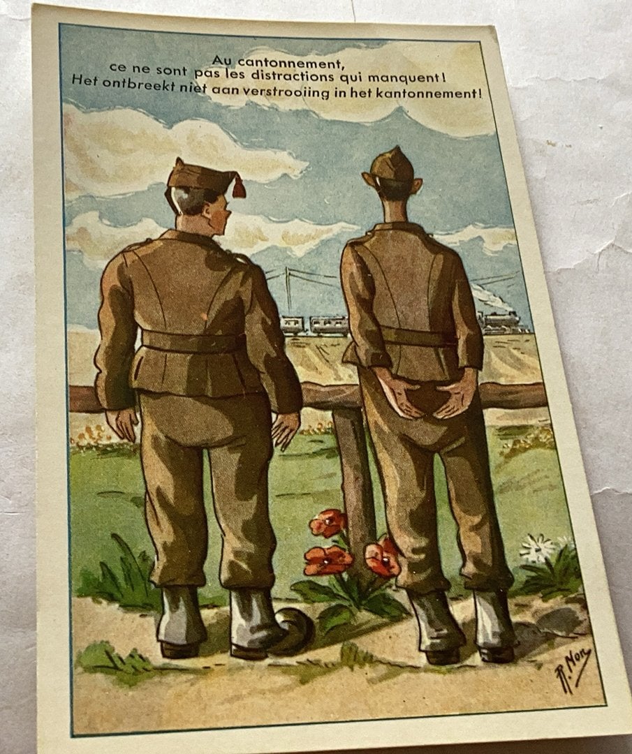 Militair Kaart het ontbreekt niet aan verstooiing in het, Verzamelen, Ophalen of Verzenden, Zo goed als nieuw