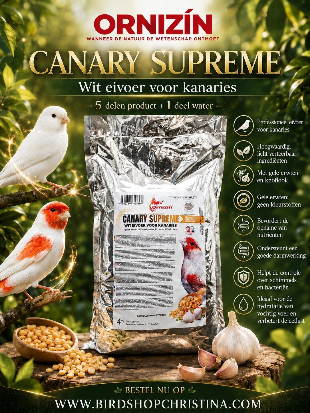Canary Supreme Deluxe 4 kg Ornizìn - Boutique et boutique en, Enlèvement