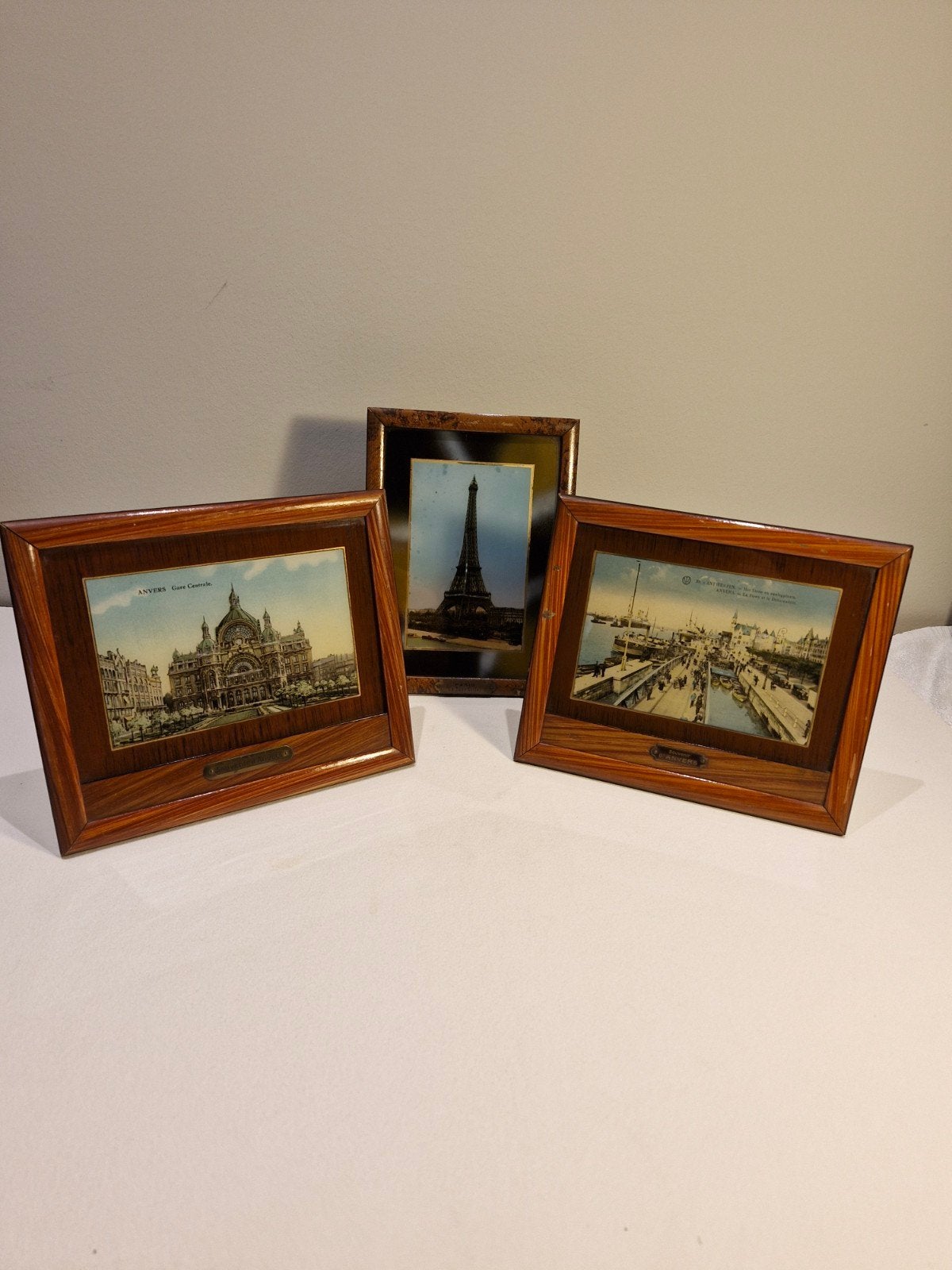 set van 3 ingekaderde historische postkaarten uit 1900, Ophalen of Verzenden, Voor 1920, Ongelopen, Antwerpen