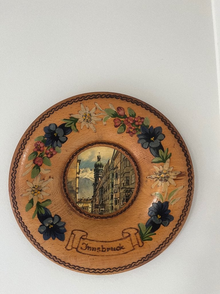 Vintage houten bord Innsbruck, Ophalen of Verzenden, Huis en Inrichting