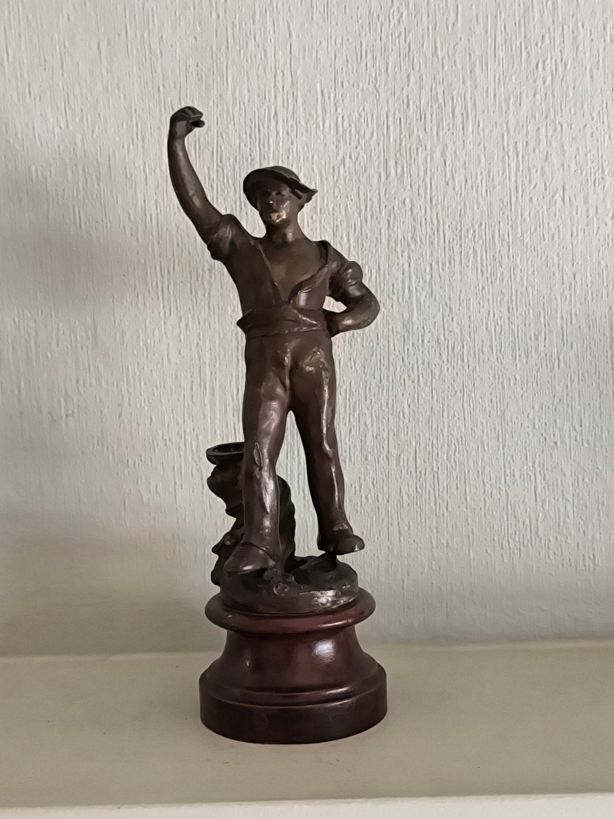 Antiek Frans beeld in zamak, Ophalen of Verzenden, Beeld