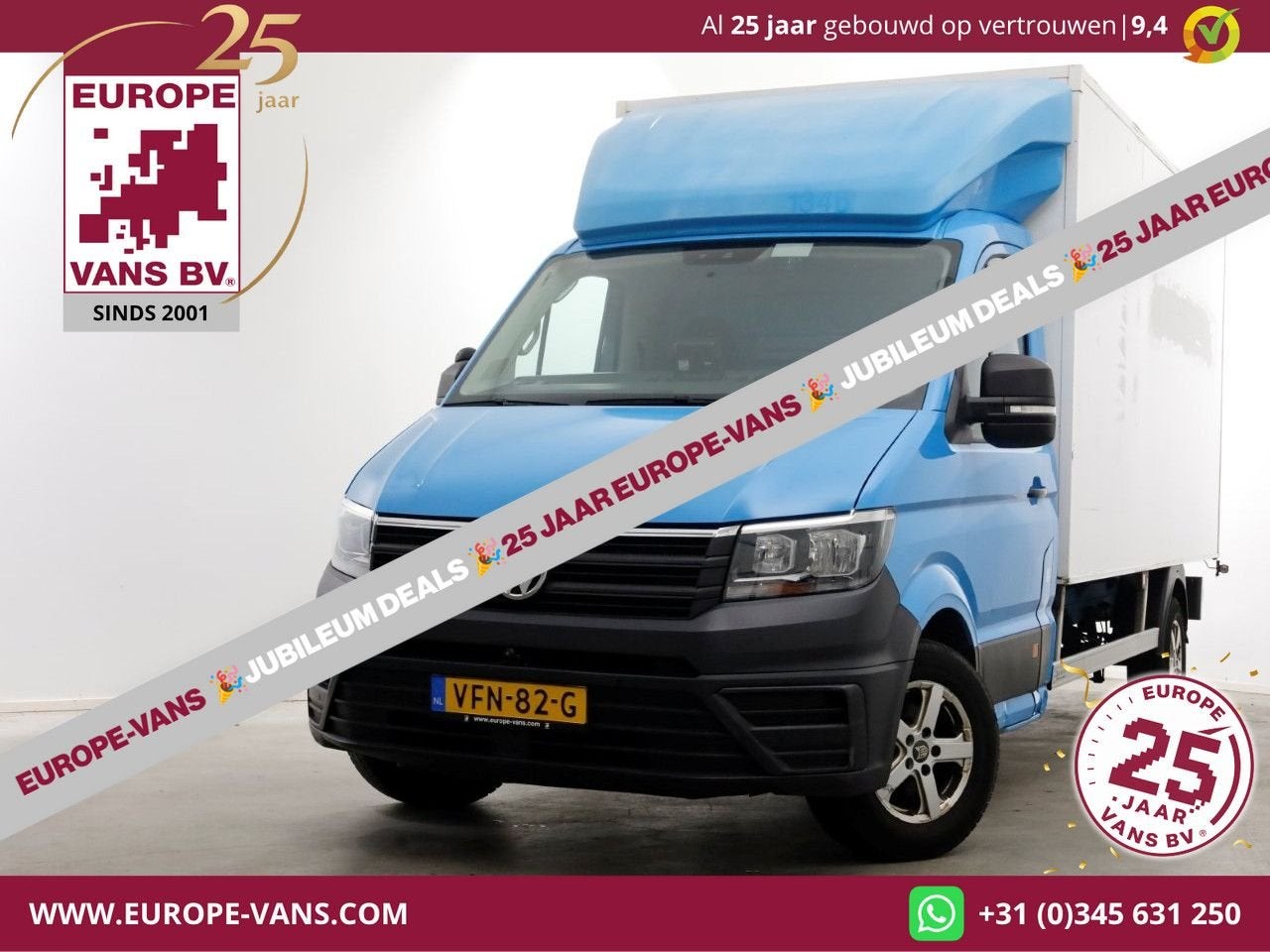 Volkswagen Crafter 35 2.0 TDI E6 Bakwagen met achterdeuren 2, Auto's, Blauw, Bedrijf, Parkeersensor, Onderhoudsboekje