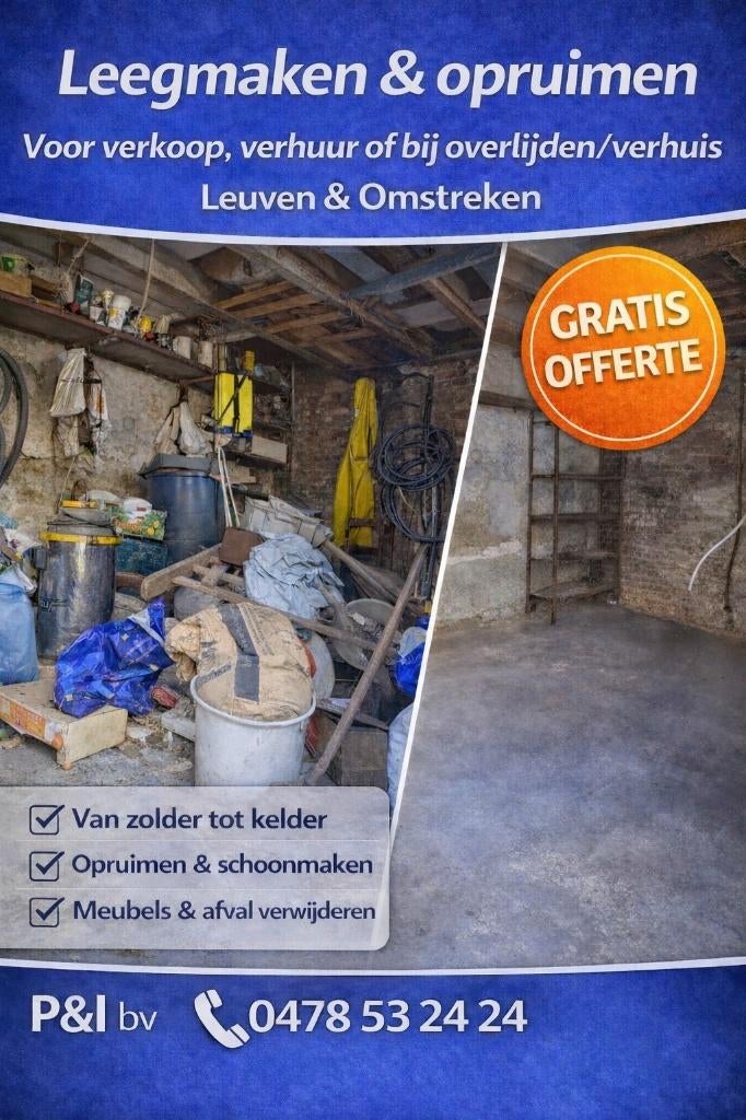 Woning opruimen & leegmaken in Leuven? Wij regelen het!
