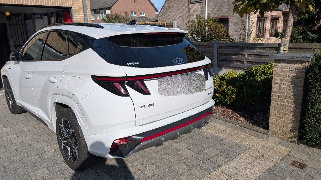 Hyundai Tucson Shine N Line Hybrid  april 2024  44000km, Auto's, Dealer onderhouden, Verwarmde buitenspiegels, Euro 6, 169 kW