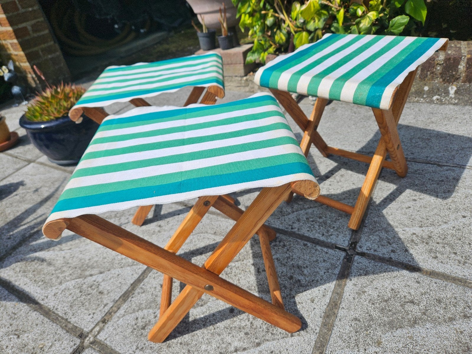 stevige vintage opvouwbare camping stoeltjes, Caravans en Kamperen, Ophalen of Verzenden
