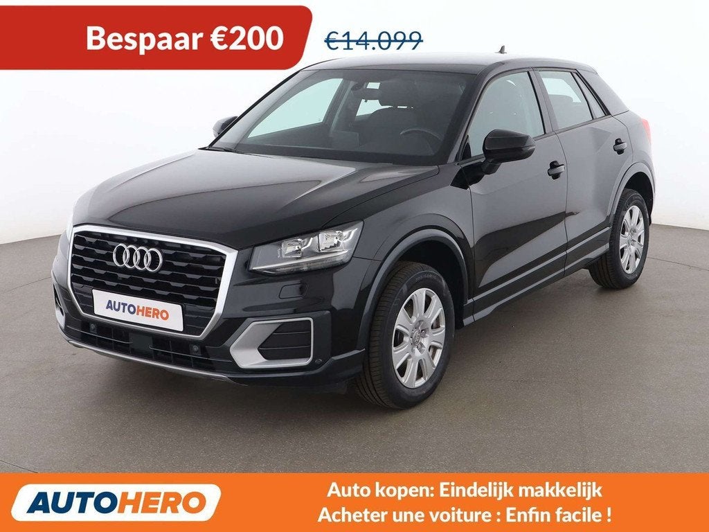Audi Q2 1.0 TFSI Design (bj 2017, automaat), Auto's, Stof, Gebruikt, 116 pk, Zwart