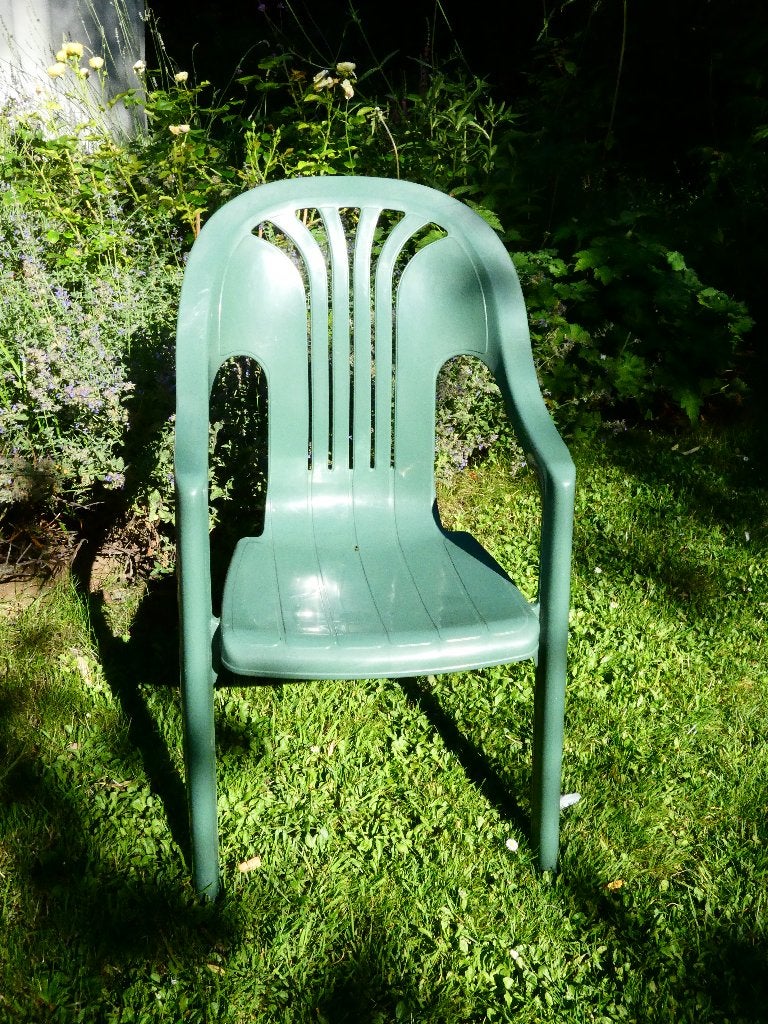 6x Spiriset Tuinstoelen - ZeeGroen, Ophalen, Gebruikt, Kunststof, Stapelbaar