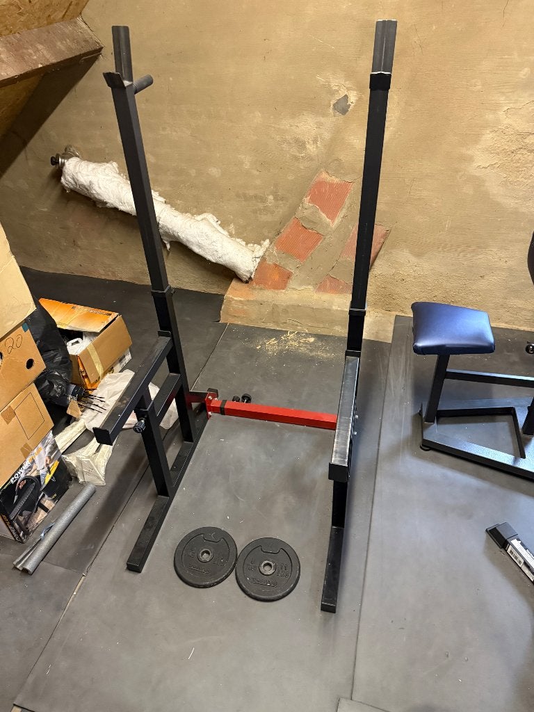 Squat rack gorilla sports, Ophalen of Verzenden, Zo goed als nieuw, Armen, Fitnessbank