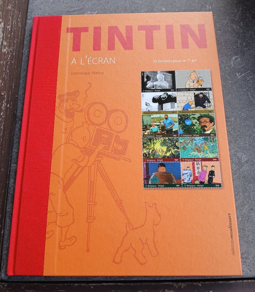 „Kuifje op het scherm” boek met postzegels, Ophalen, Nieuw, HERGE