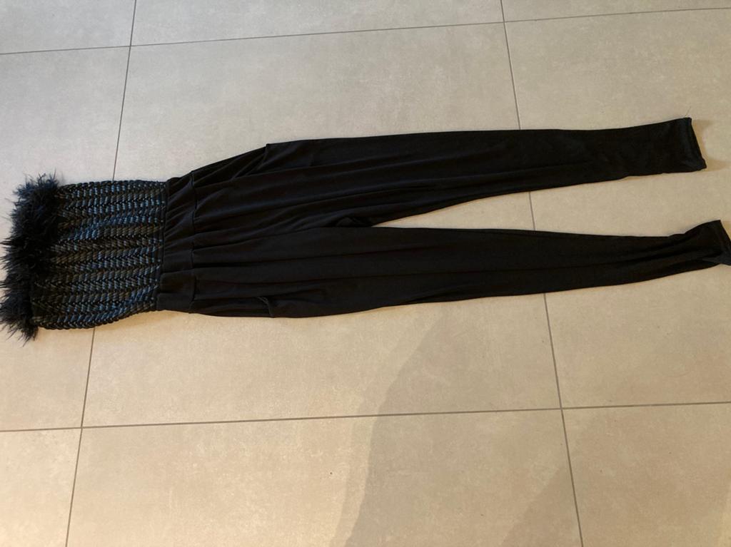 Ongedregen zwarte jumpsuit, Kleding | Dames, Jumpsuits, Ophalen, Zo goed als nieuw, Maat 36 (S), Zwart