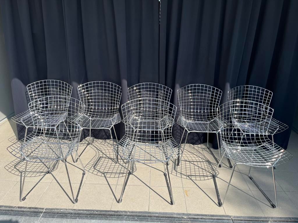 Bertoia Side Chair Chroom - vinted design, Huis en Inrichting, Ophalen, Gebruikt, Overige kleuren, Design