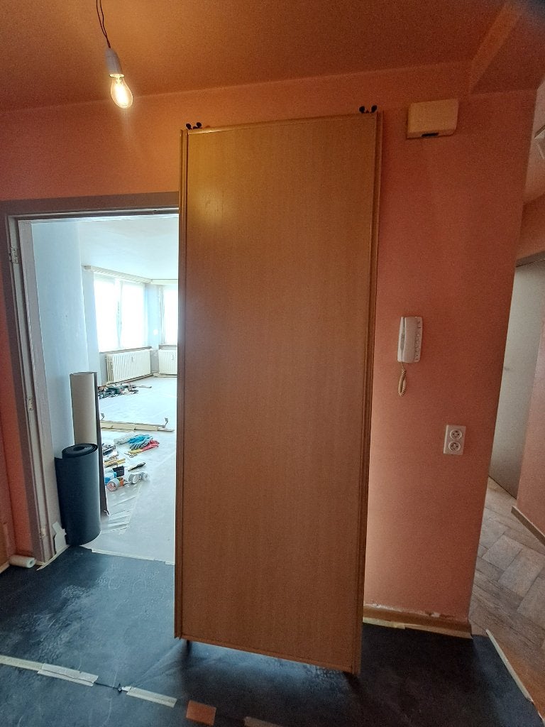 DOUBLE PORTES COULISSANTES hêtre (sol / plafond), Doe-het-zelf en Bouw, Raamkozijnen en Schuifdeuren, Overige typen, Zo goed als nieuw