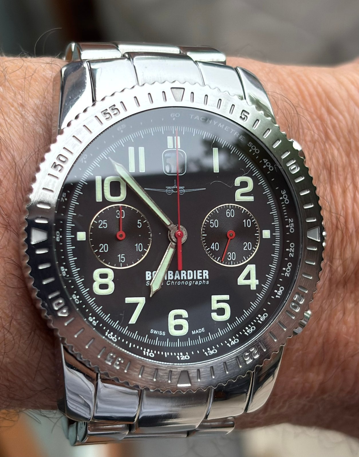 BOMBARDIER BB2 CHRONOGRAPHE AUTOMATIQUE, Enlèvement, Comme neuf