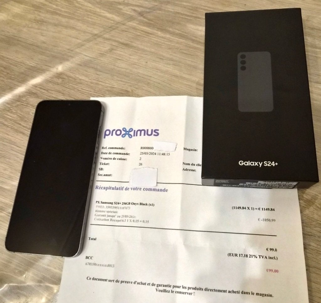 Samsung Galaxy S24 + 256 GB Noir, Télécoms, 10 mégapixels ou plus, Galaxy S24, Comme neuf, Enlèvement