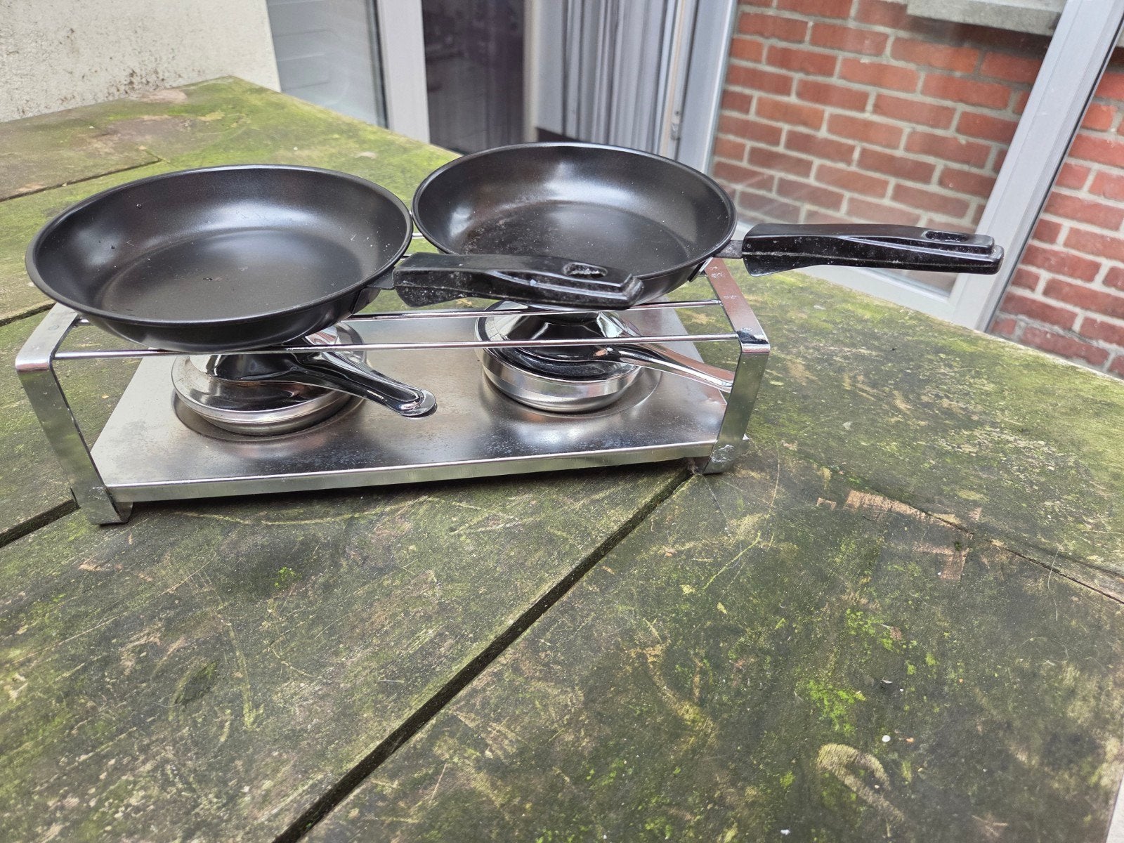Gourmet stel, aluminium., Huis en Inrichting, Ophalen of Verzenden, Zo goed als nieuw, Aluminium