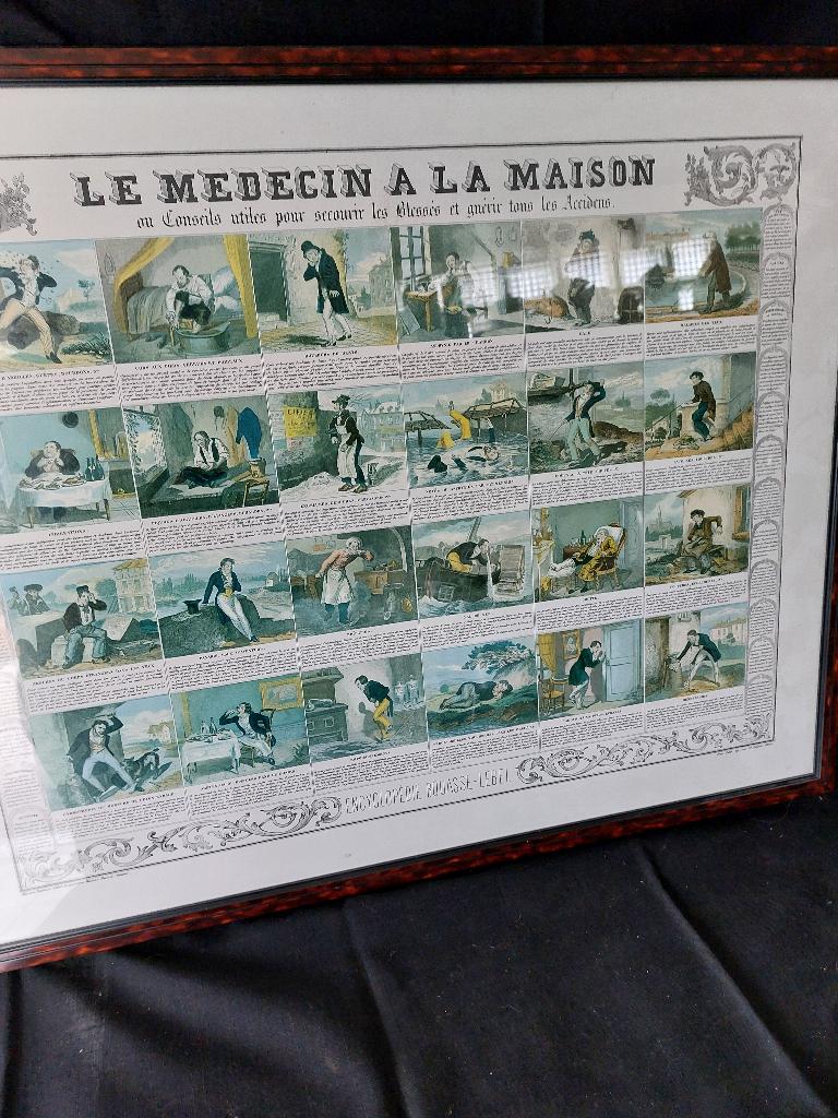 SYMPA CETTE ANCIENNE GRAVURE SOUS VERRE, Enlèvement