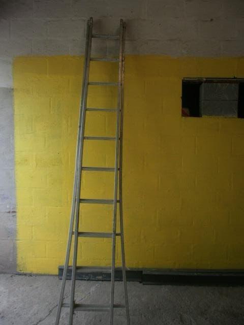 2-delige aluminium ladder, Doe-het-zelf en Bouw, Ladders en Trappen, Ophalen, Gebruikt, Ladder, Opvouwbaar of Inschuifbaar
