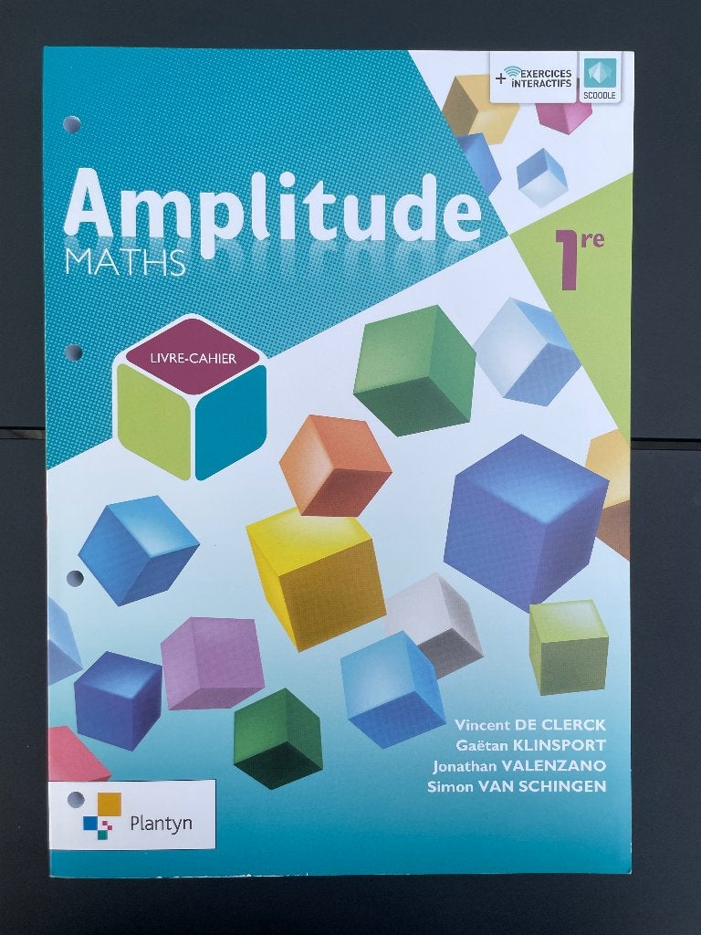 Livre-Cahier Amplitude Math 1re, Livres, Livres scolaires, Neuf, Mathématiques A, Enseignement secondaire inférieur, Enlèvement ou Envoi