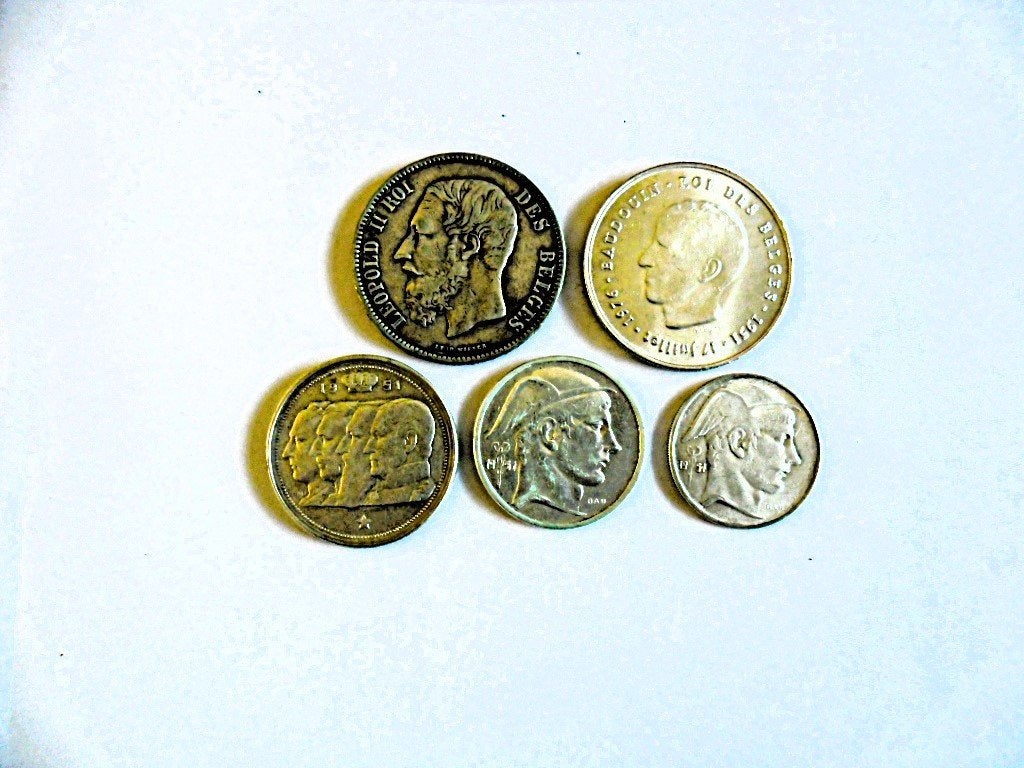 Lot de 5 anciennes pièces de monnaie Belges !, Timbres & Monnaies, Autre, Monnaie en vrac, Argent, Enlèvement