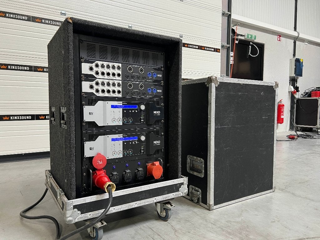 Nexo amp rack: 2x NXAMP4x4 4x4000W + 2x Nexo Patch, Ophalen of Verzenden, Gebruikt, 120 watt of meer, Overige merken