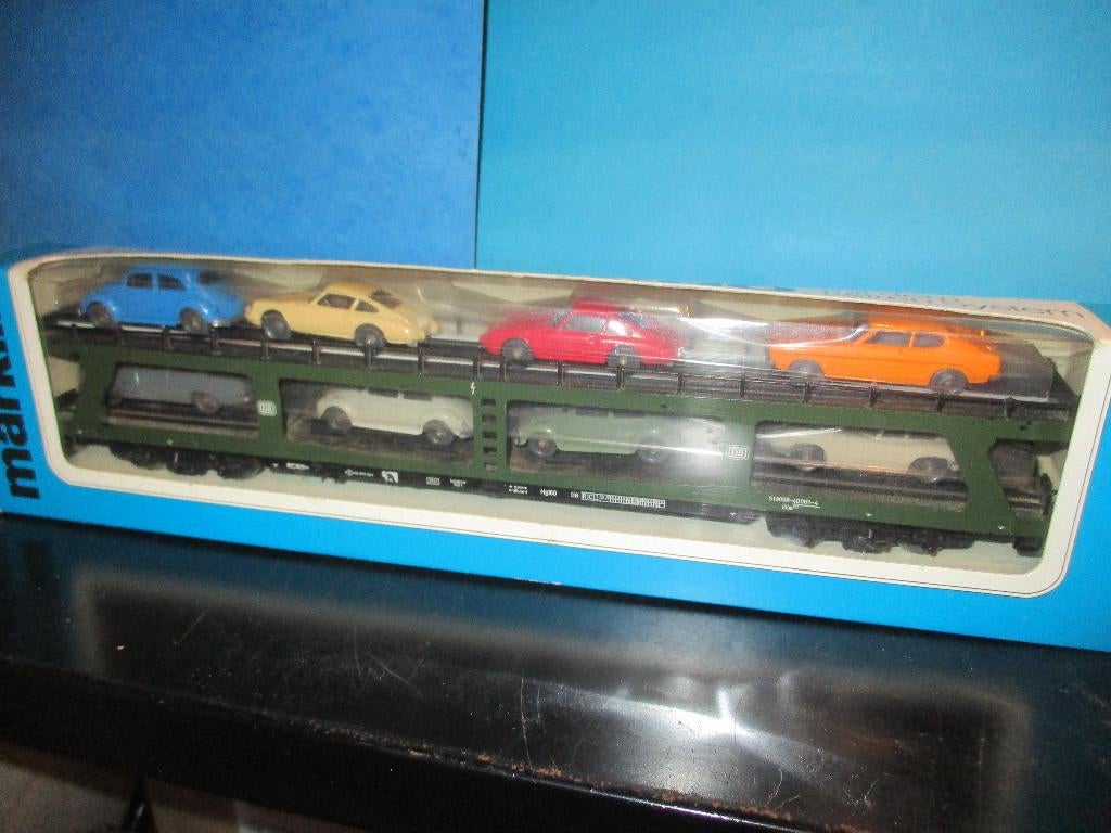 Marklin Wagon transport d'autos 4074, Hobby en Vrije tijd, Ophalen of Verzenden, Zo goed als nieuw, Wagon, Märklin