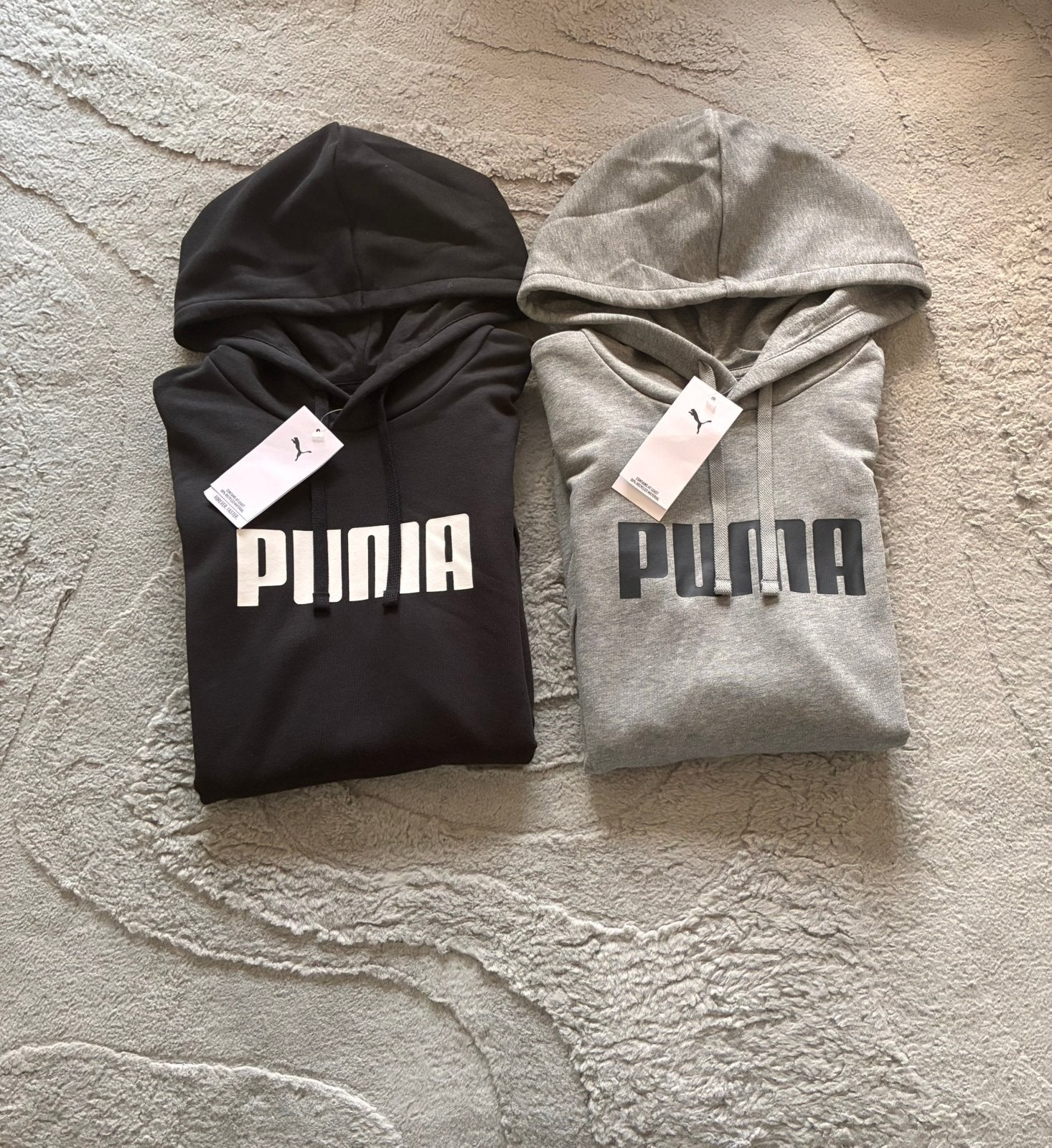 Lot de 2 Sweats à Capuche Puma – Noir & Gris Chiné –, Enlèvement ou Envoi, Neuf, Noir