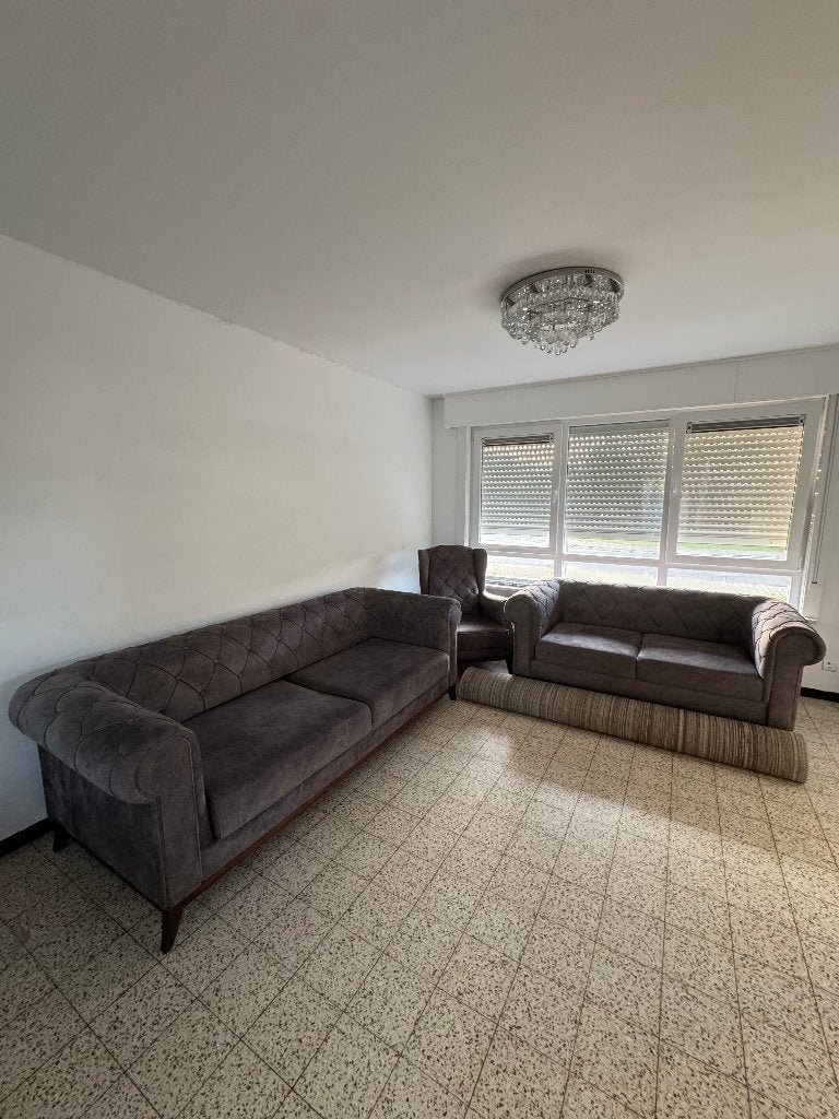 LUXE ZITKAMERSET – 3-DELIG – GRIJS, Huis en Inrichting, Ophalen, Hout, 150 tot 200 cm, 75 tot 100 cm