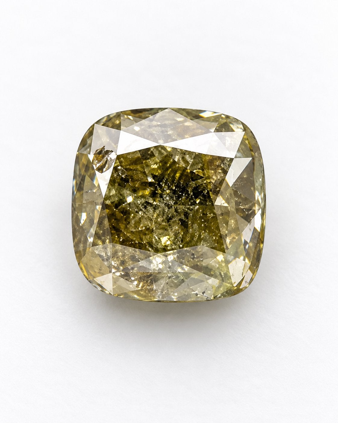 Geel grijze diamant 1,51 crt, Ophalen of Verzenden, Zo goed als nieuw, Geel