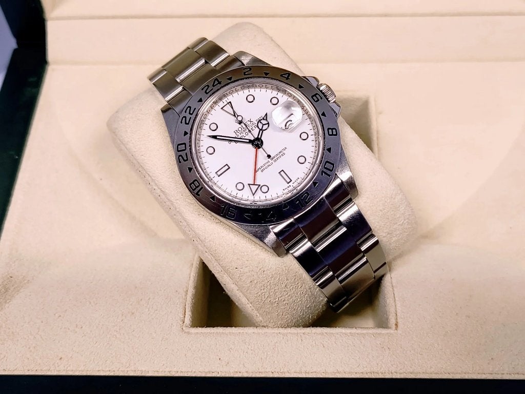 Rolex Explorer II white / 16570T - 2010 - zeer goede staat, Bijoux, Sacs & Beauté, Montre-bracelet, Rolex, Acier, Utilisé