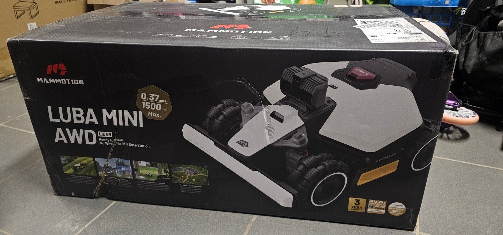 Luba Mini AWD Mammotion, Ophalen
