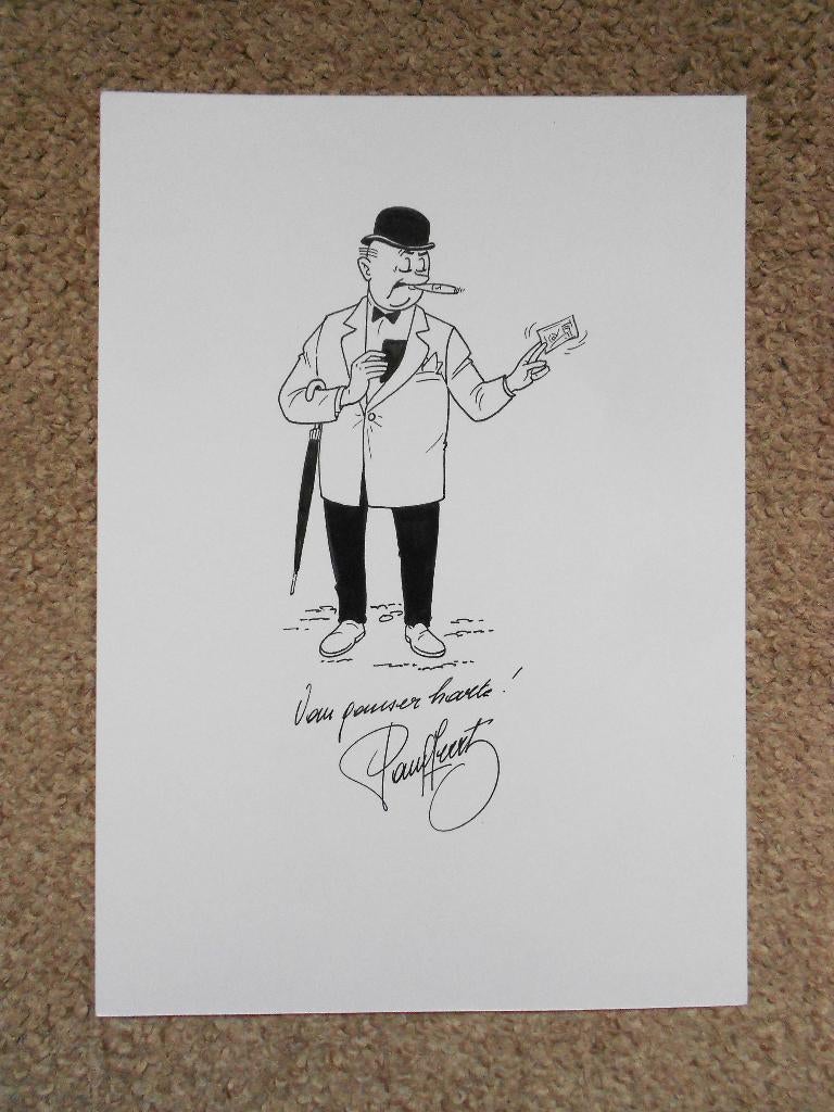 Suske en Wiske - De Gekke Gokker - originele tekening Geerts, Ophalen of Verzenden, Nieuw, Willy Vandersteen / Paul Geerts