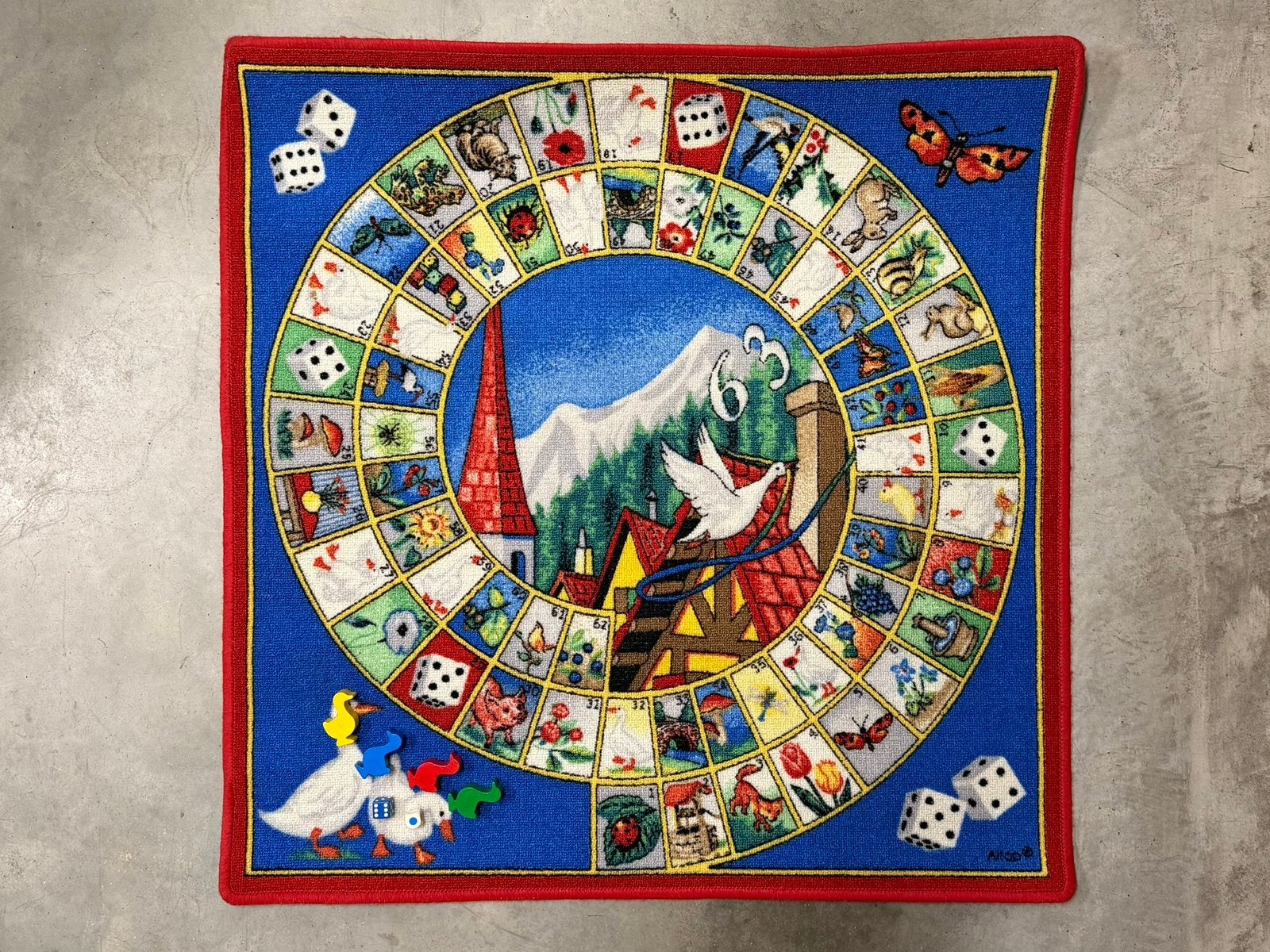 Bordspel Ganzenbord (groot formaat +/-95cm), Enlèvement, Comme neuf