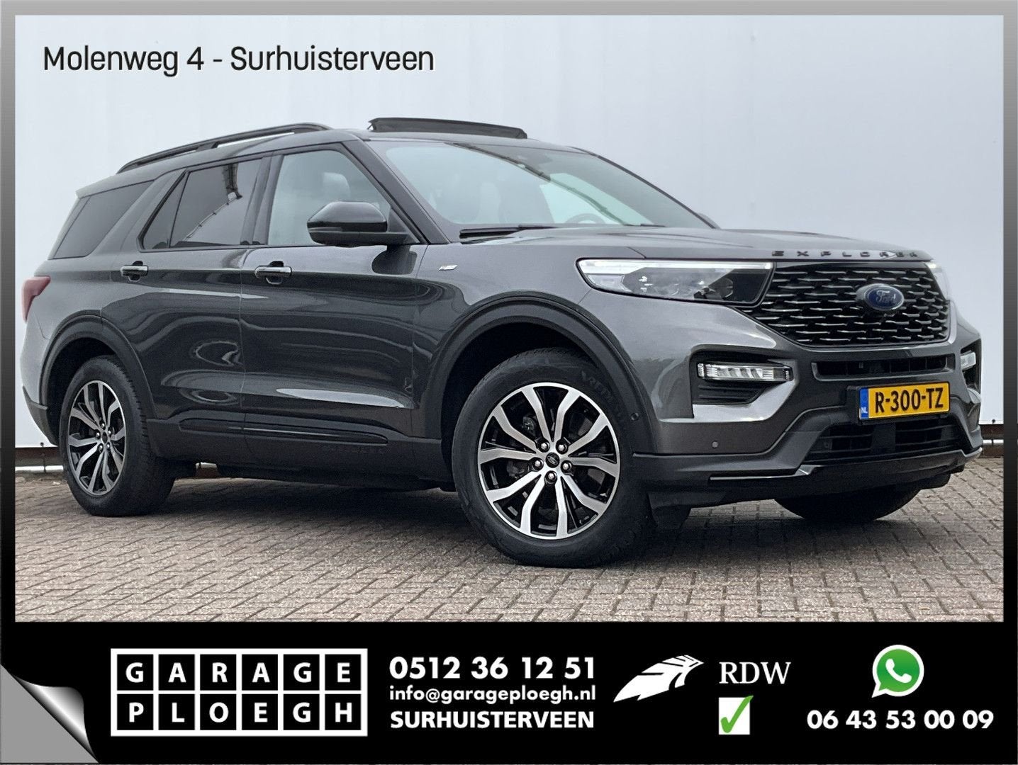 Ford Explorer 7-Pers 3.0 V6 PHEV ST-Line 7-Pers Pano Trekhaa, Auto's, Automaat, Bedrijf, Hybride Elektrisch/Benzine, Parkeersensor
