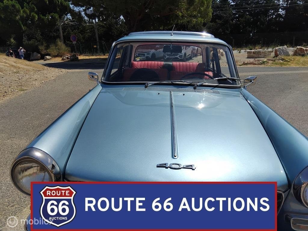 Peugeot 404 Super Luxe | 1967 | Route 66 Auctions, Autos, Achat, Entreprise, Boîte manuelle, Autre carrosserie
