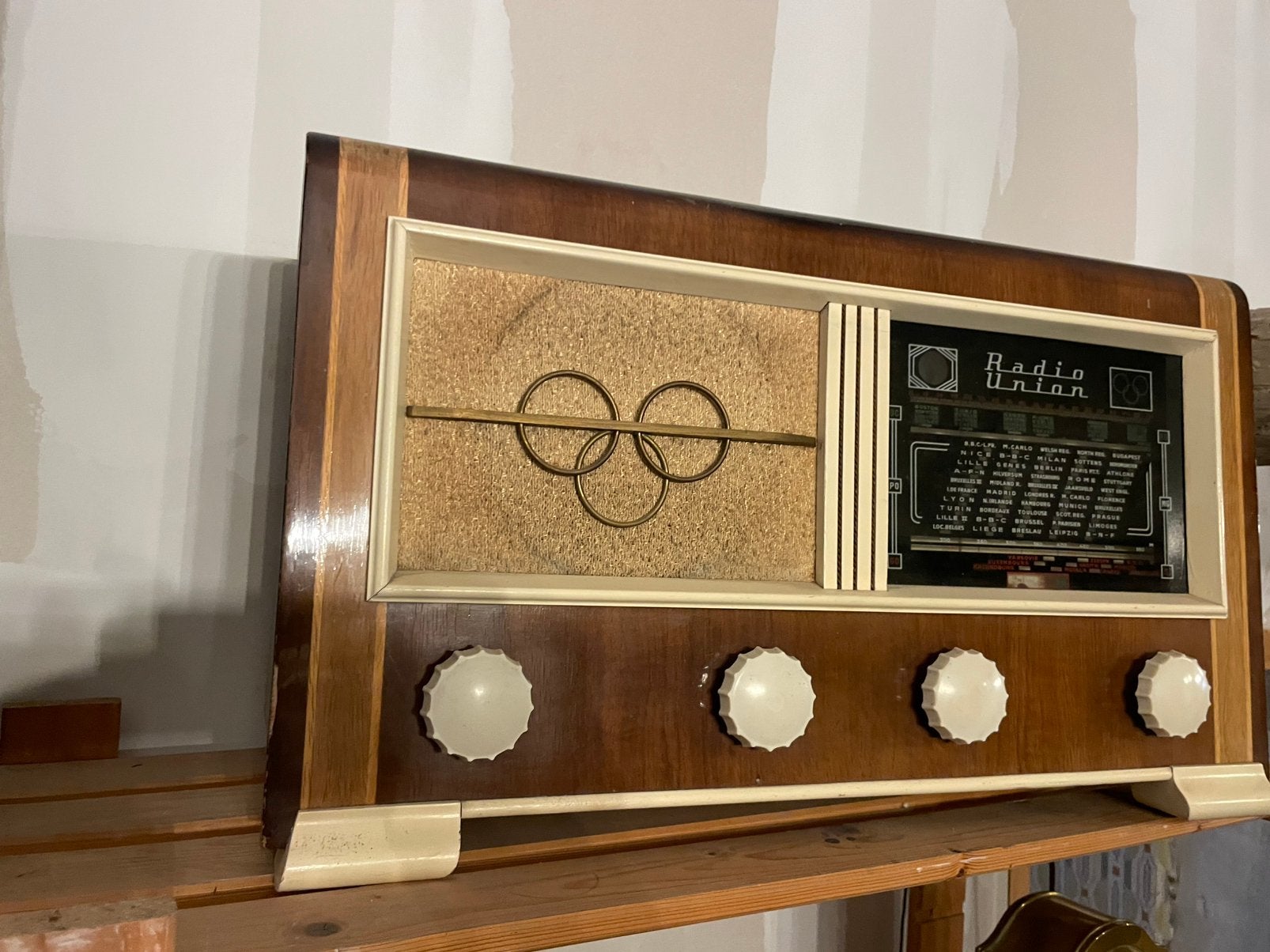 Radio met lampen Radio-Union, Belgisch, Brussel, 1950-1954, Antiek en Kunst, Ophalen