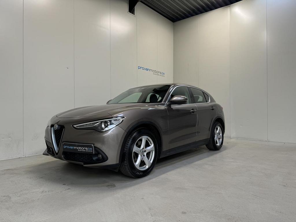 Alfa Romeo Stelvio 2.2 D Autom. - GPS - Airco - Topstaat!, 0 kg, Argent ou Gris, 0 kg, Automatique