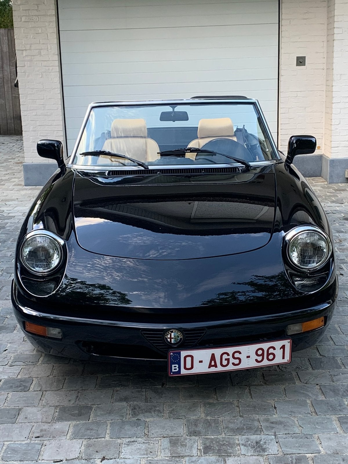 Alfa Romeo Spider, Auto's, Alfa Romeo, Achterwielaandrijving, Beige, Cabriolet, Zwart