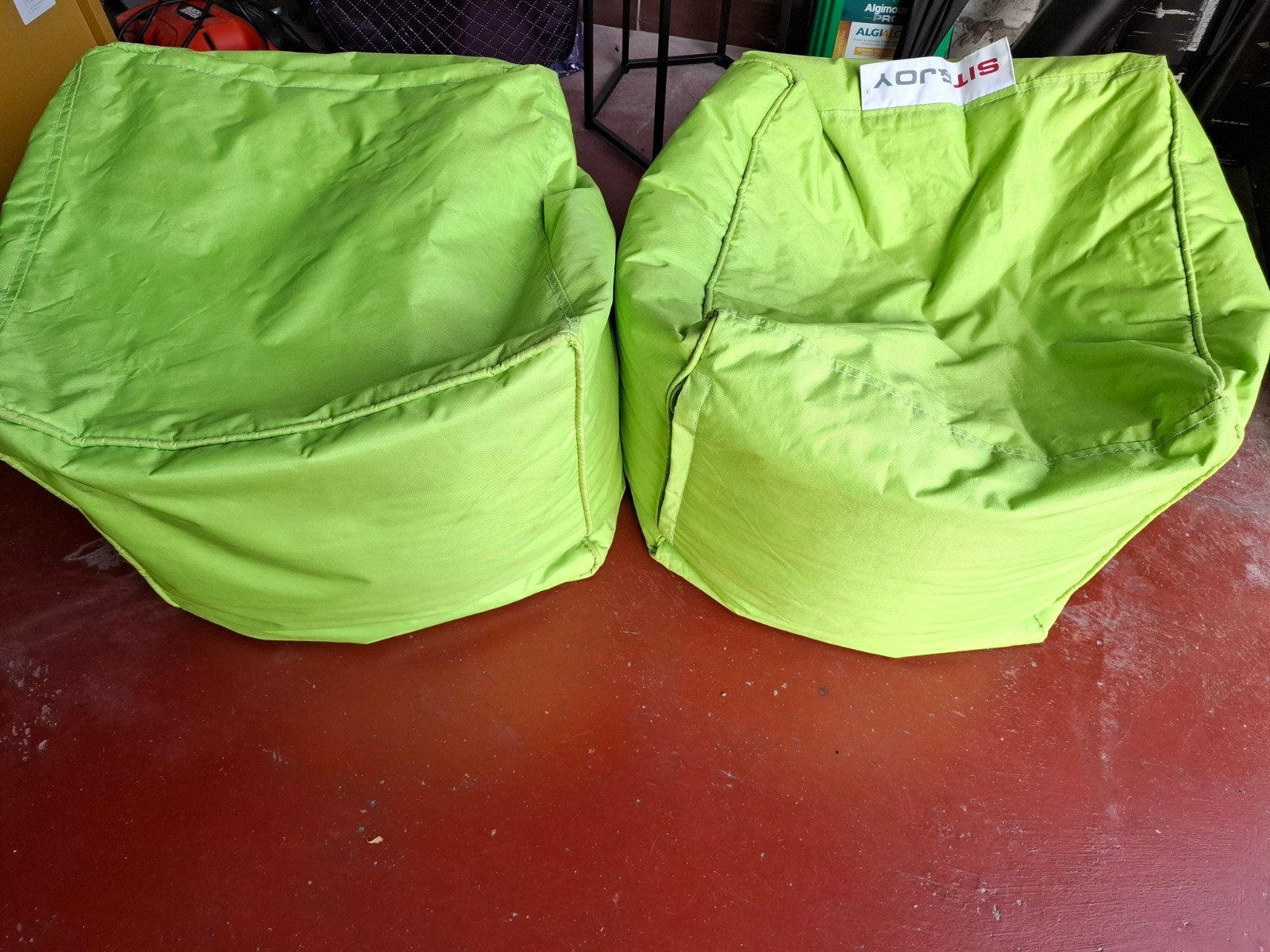 2 zitzakken Sit&Joy, Huis en Inrichting, Ophalen, Gebruikt, Groen, Zitzak