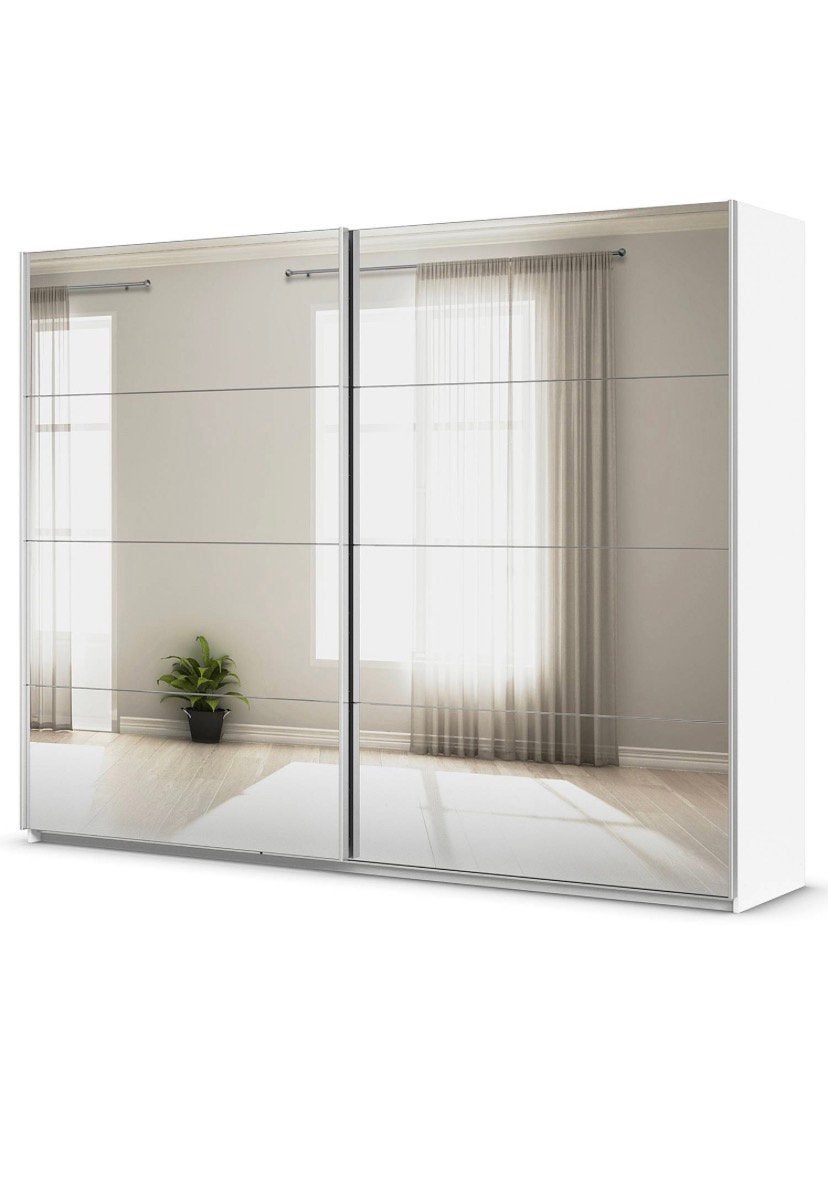 Kledingkast wit / spiegelschuifdeur 2m71, Enlèvement, Comme neuf