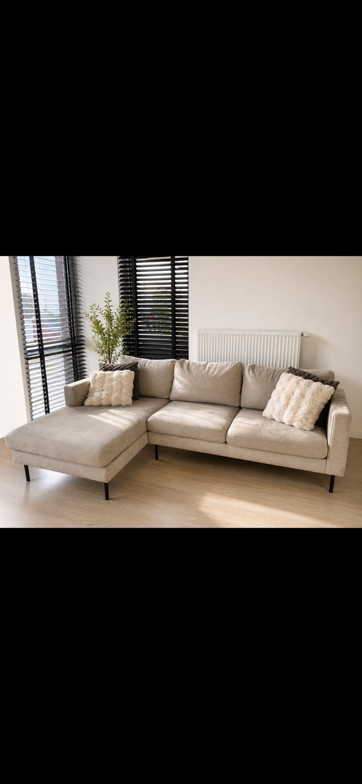 Juntoo hoekzetel, kleur beige., Ophalen, Zo goed als nieuw
