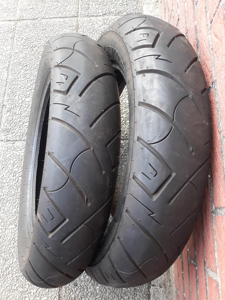 setje banden harley davidson, Motoren, Ophalen of Verzenden, Gebruikt