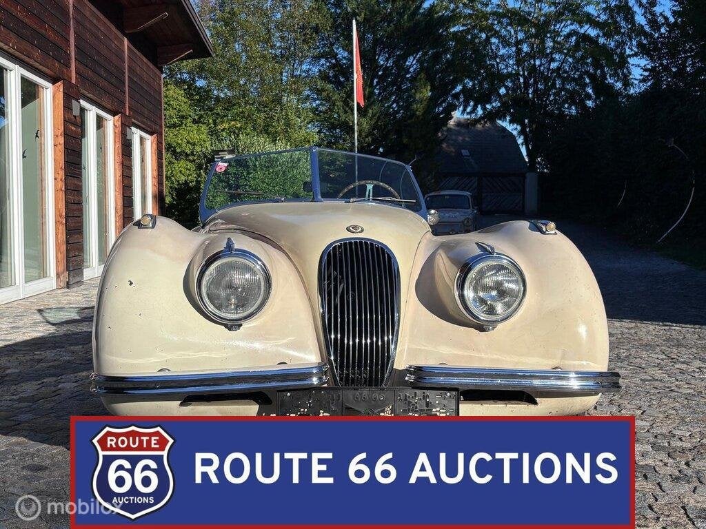 Jaguar XK120 OTS | 1952 | Route 66 Auctions, Zwart, Bedrijf, Handgeschakeld, Overige carrosserie