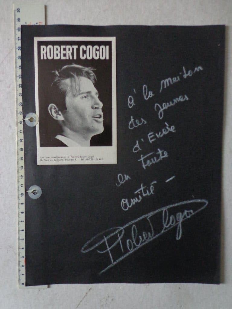 foto, opdracht en handtekening Robert Cogoi eind jaren 1960, Ophalen of Verzenden, Gebruikt, Foto of Kaart, Gesigneerd