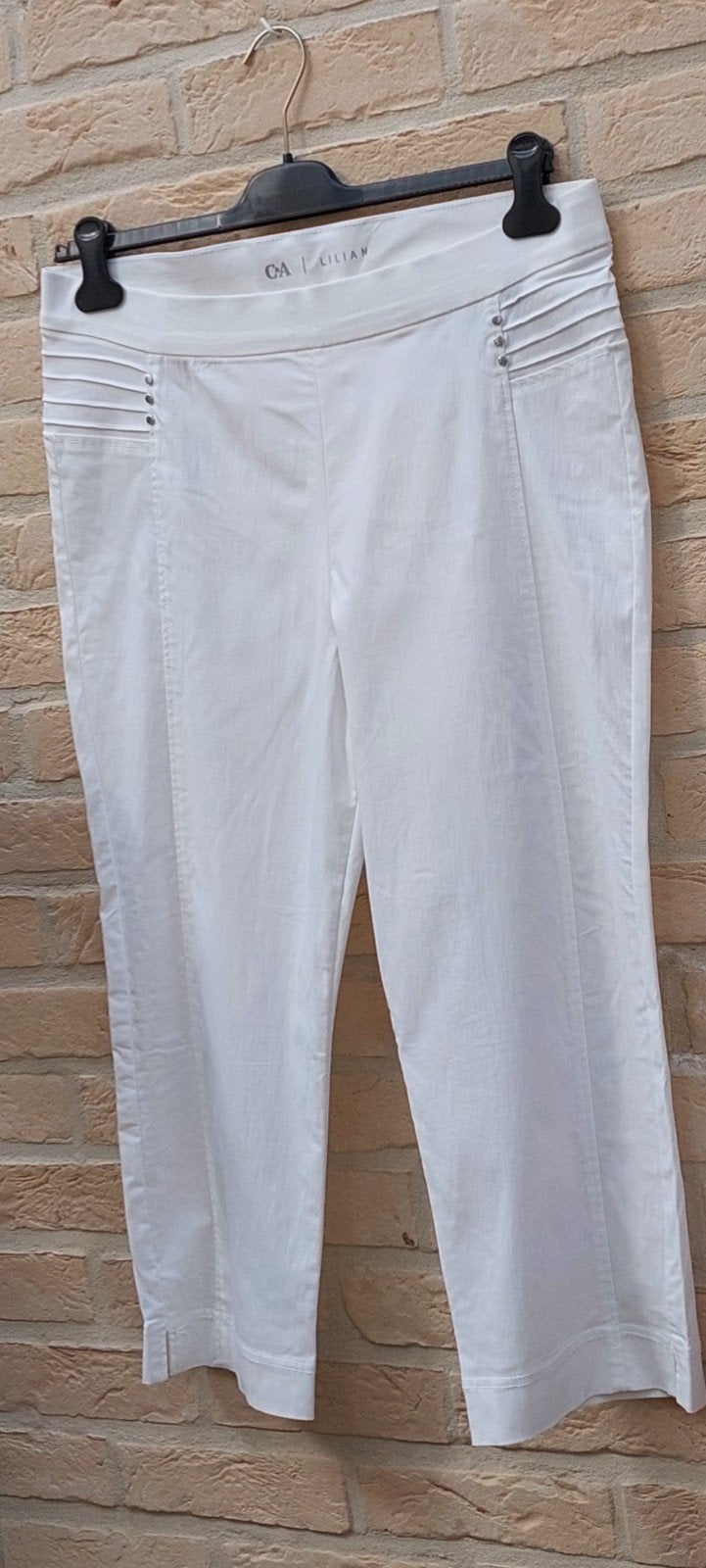 broek maat 46 c&a  elastiek in taille, Kleding | Dames, Broeken en Pantalons, Wit, Maat 46/48 (XL) of groter, Ophalen of Verzenden