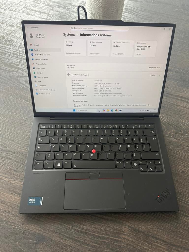 Lenovo ThinkPad Carbon X1 12gen Intel Core Ultra 5 135U, Computers en Software, 32 GB, Ophalen of Verzenden, Zo goed als nieuw