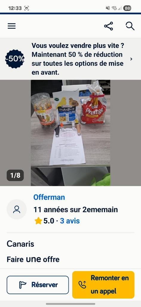 Nourriture canaris + traitements anti poux etc pour canaris, Animaux & Accessoires, Utilisé, Manger et Boire