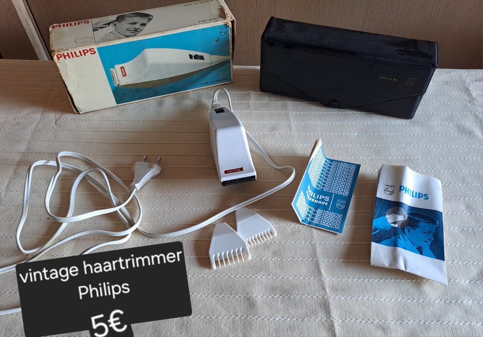 vintage Philips trimmer, Ophalen of Verzenden, Gebruikt, Haarverzorging