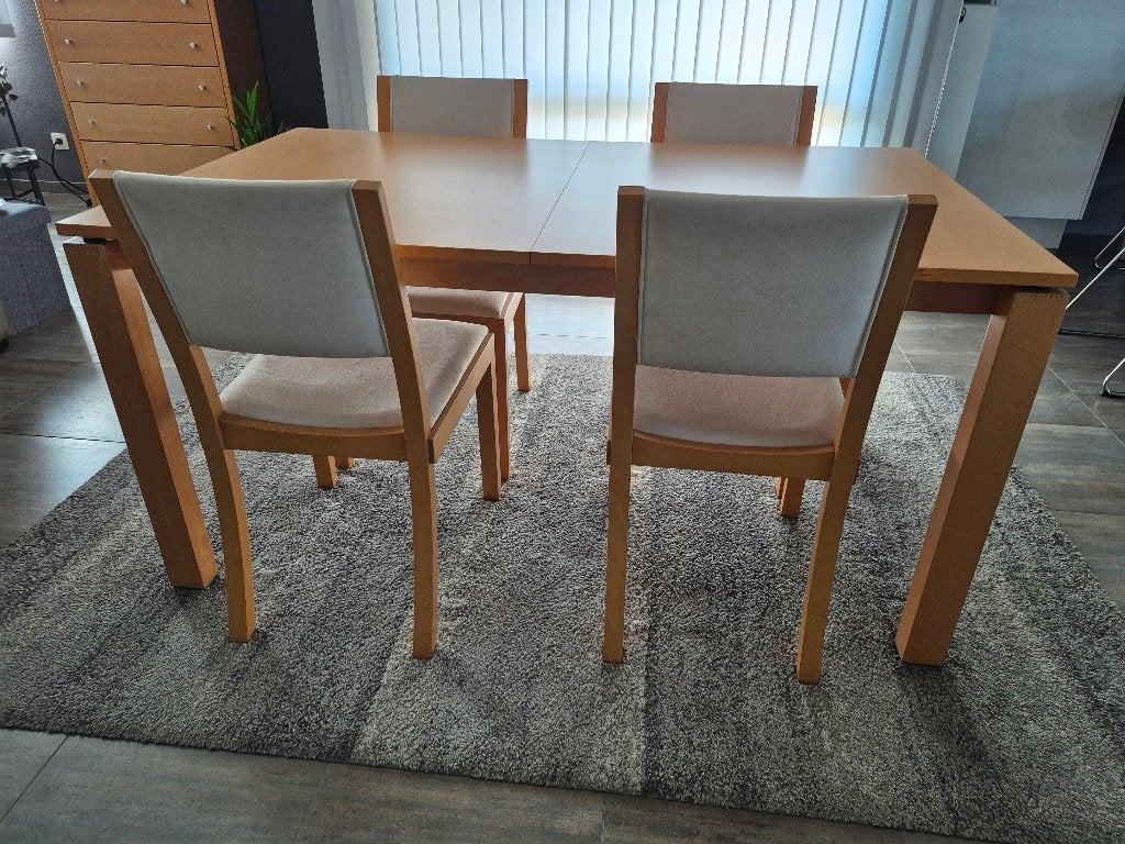 Hülsta eettafel met 4 stoelen, Maison & Meubles, Enlèvement, Comme neuf