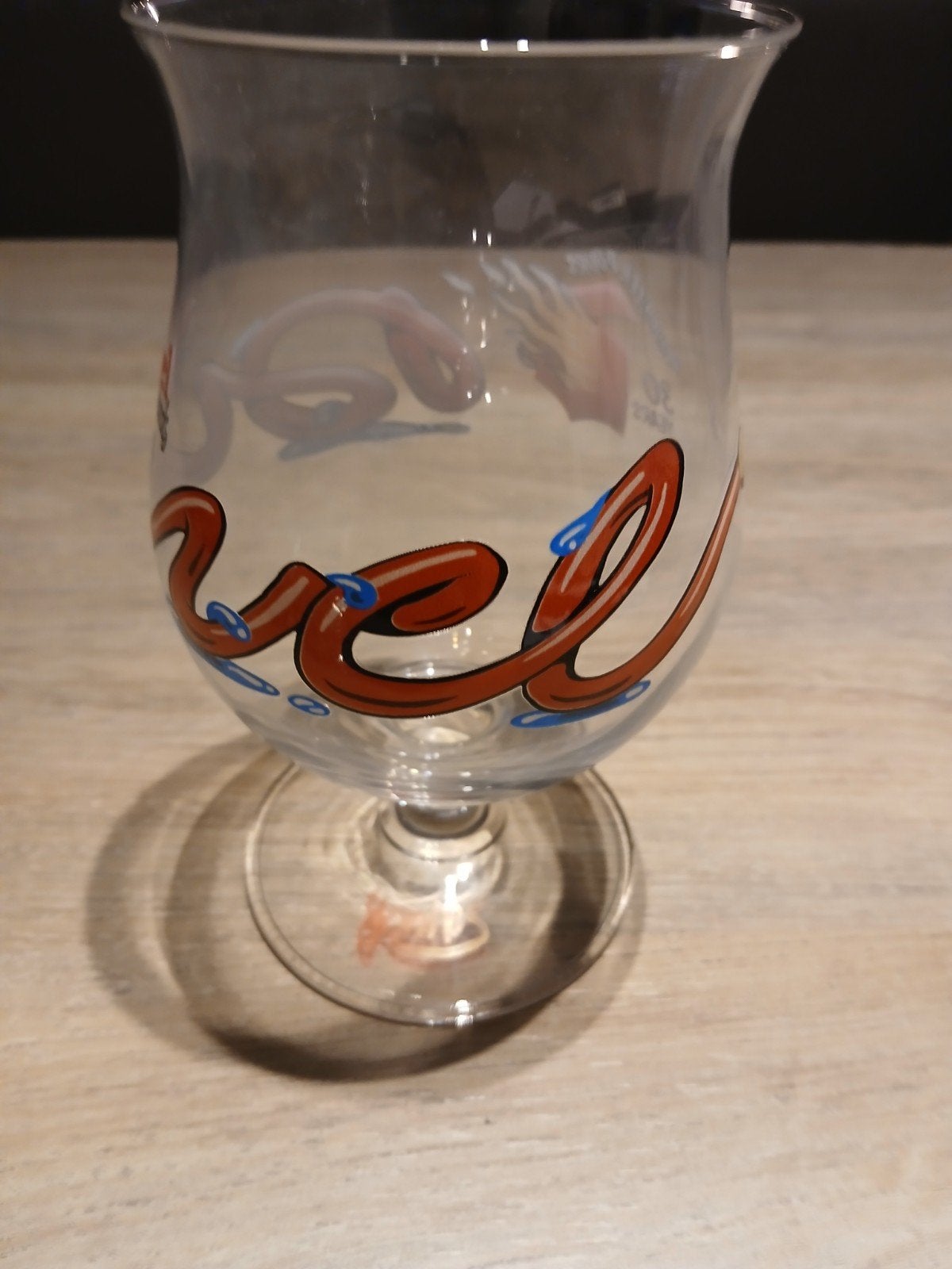 gesigneerd duvel glas brandweer puurs, Verzamelen, Verzenden, Nieuw, Glas of Glazen, Duvel