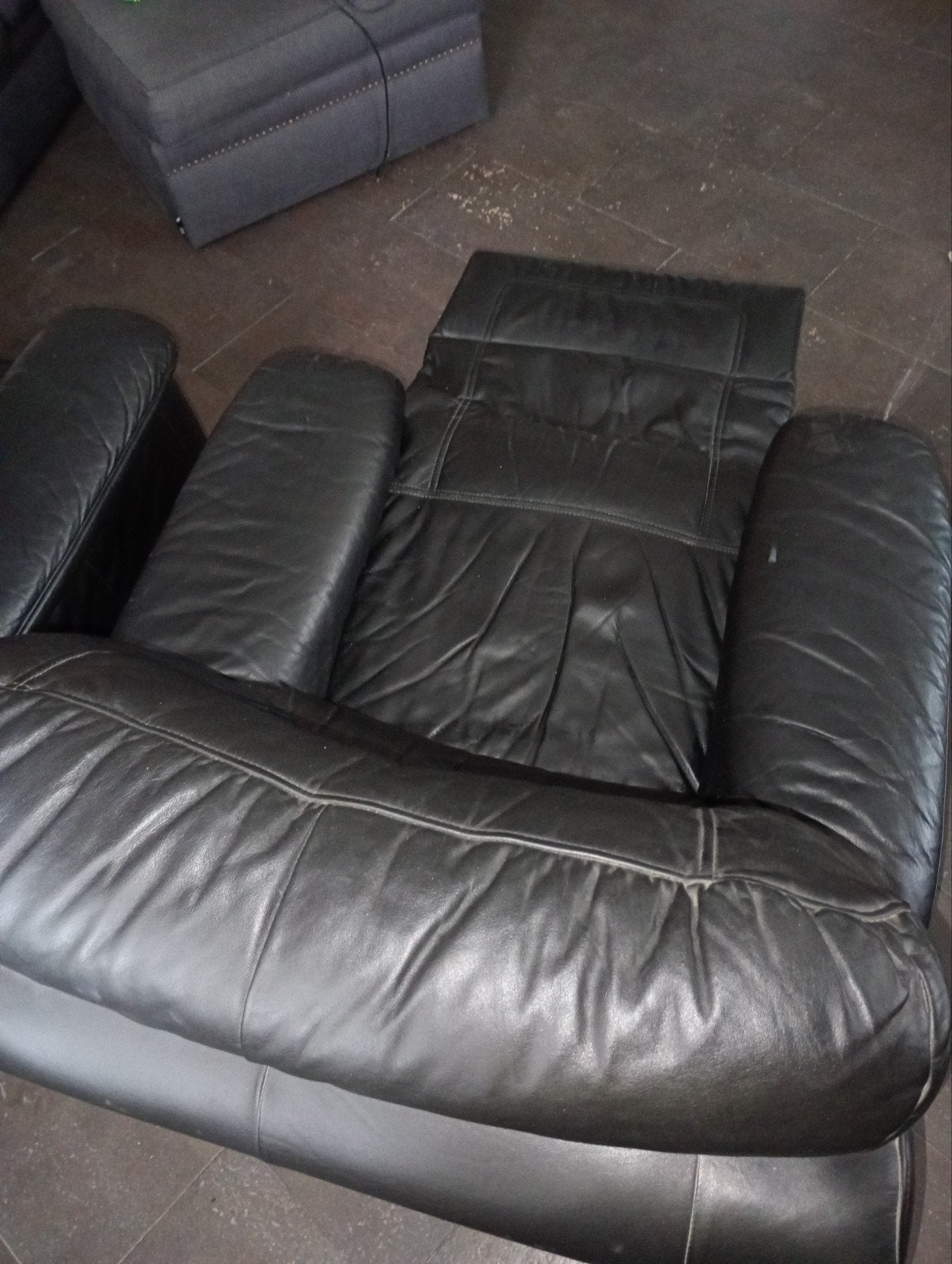 2 lederen 1 zits te koop, Huis en Inrichting, Ophalen